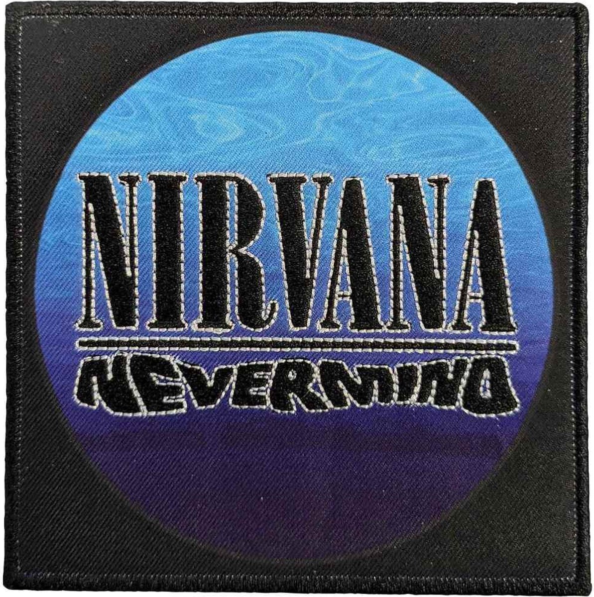Nirvana - Nevermind Wavy Logo Patch - Zwart