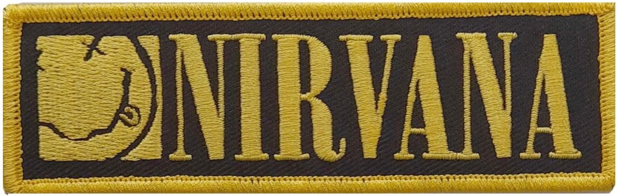 Nirvana Patch Logo & Smiley Geel/Zwart