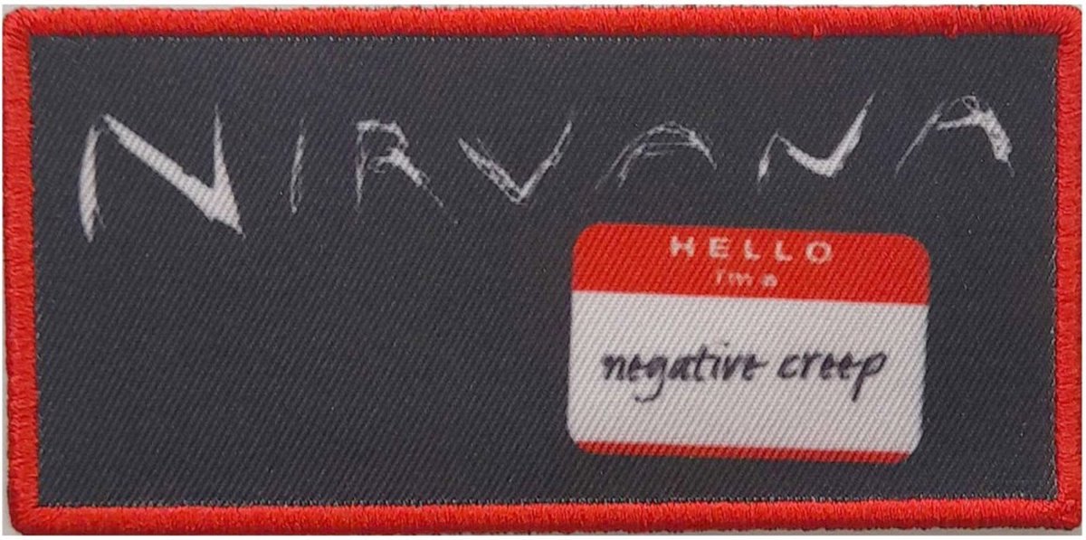 Nirvana Patch Negative Creep Zwart