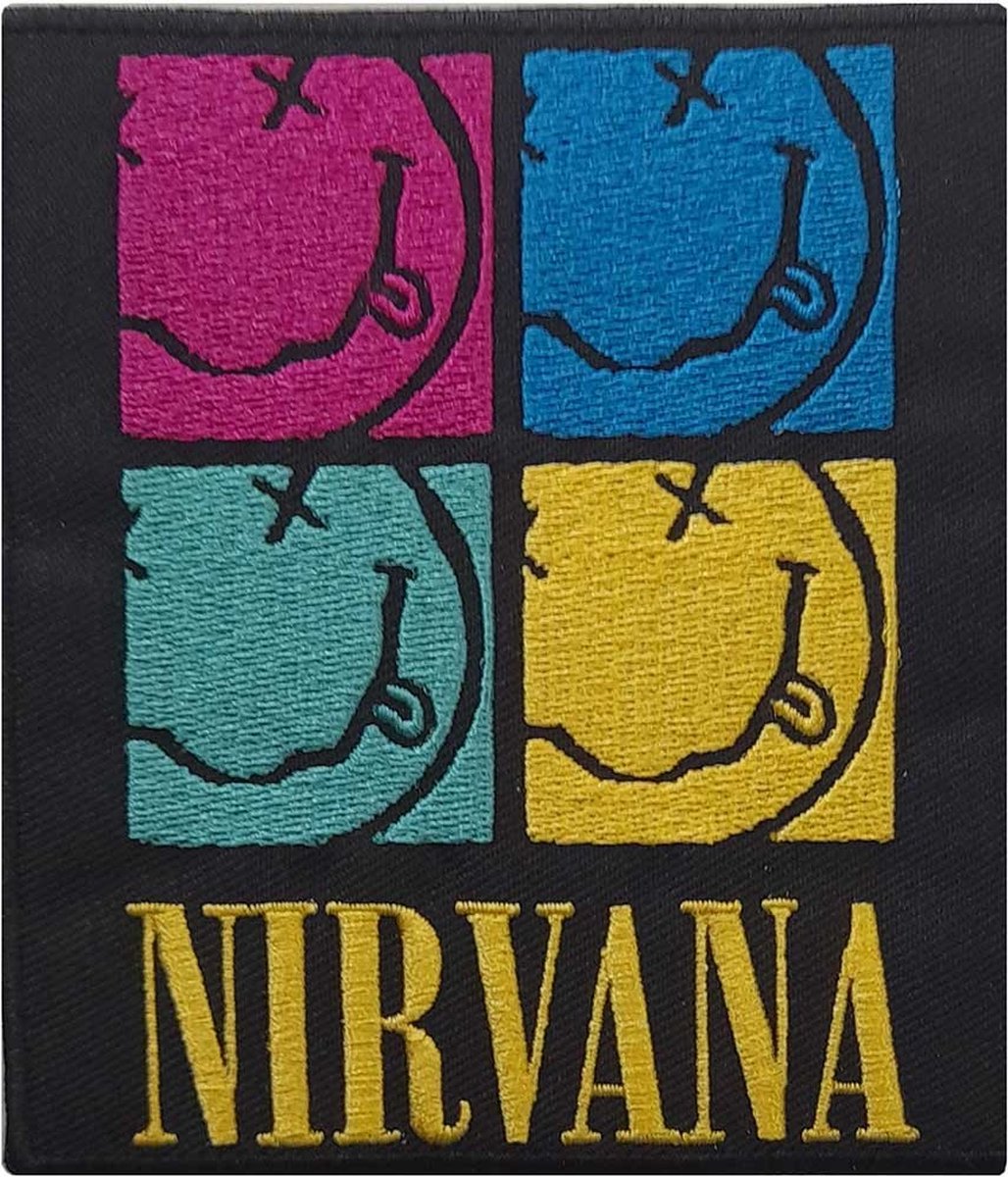 Nirvana Patch Smiley Squares Multicolours
