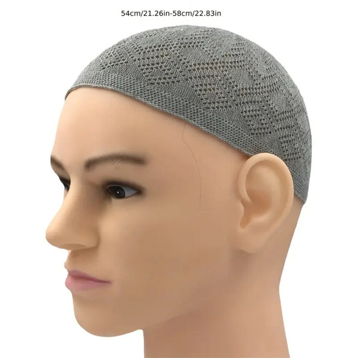 Nivard Kufi - Gebedshoed - Islam - Alhamdulillah - Islamitische Kleding - Moslim Kleding - Grijs