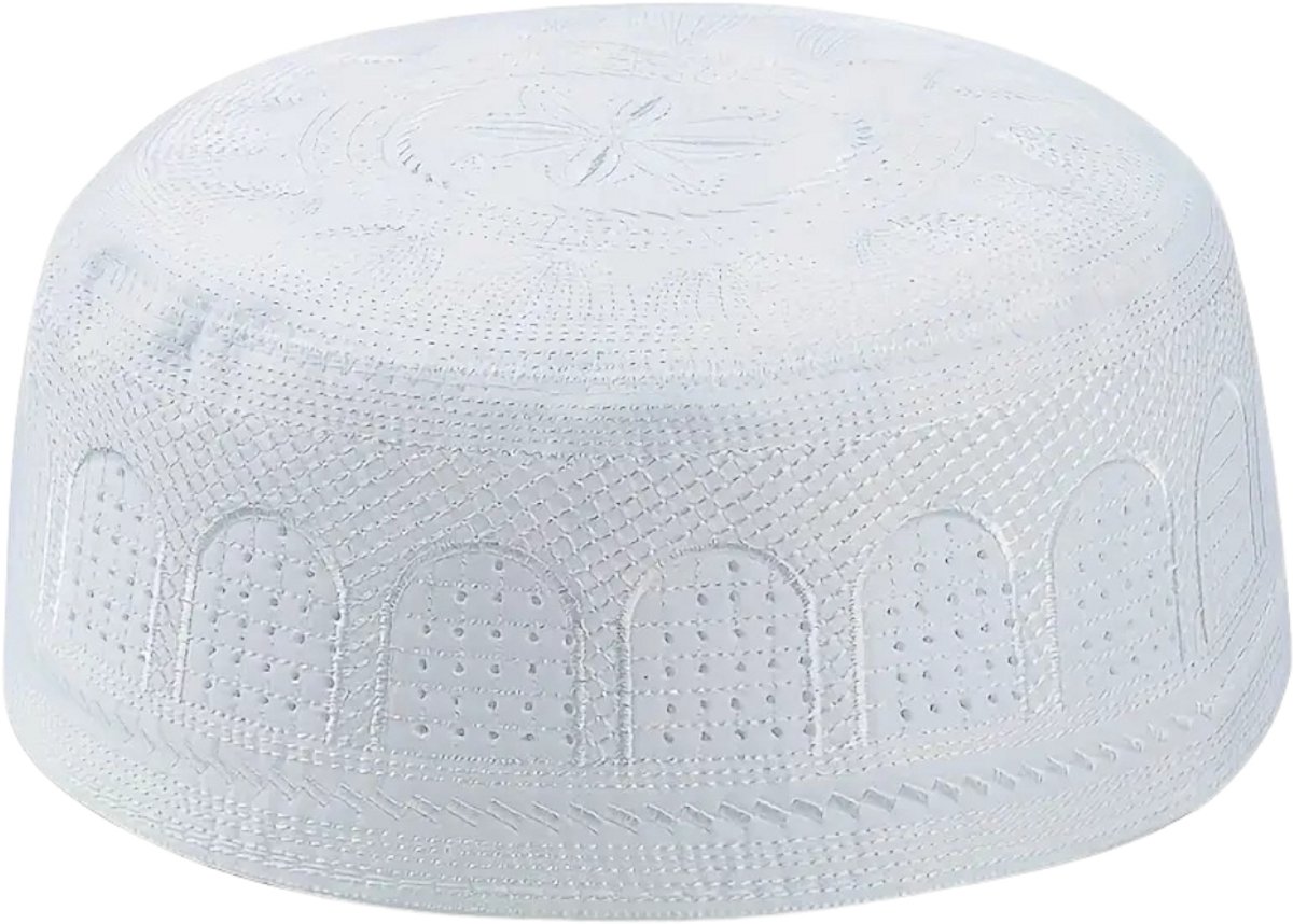 Nivard Kufi - Gebedshoed - Islam - Alhamdulillah - Islamitische Kleding - Moslim Kleding - Wit