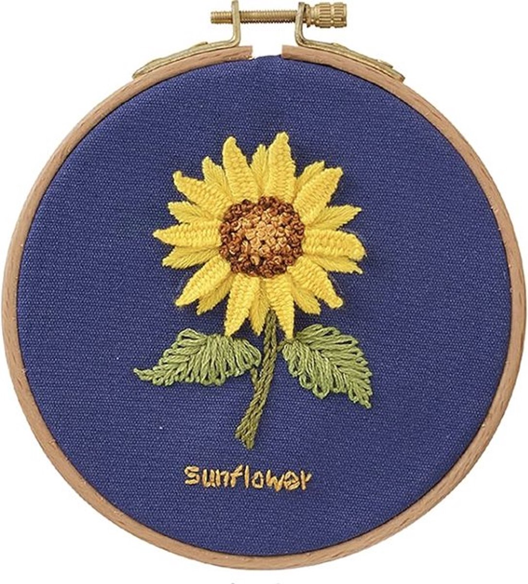 Nixnix® - Cirkelvormige Borduurset - Zonnebloem - Borduren - Handwerken