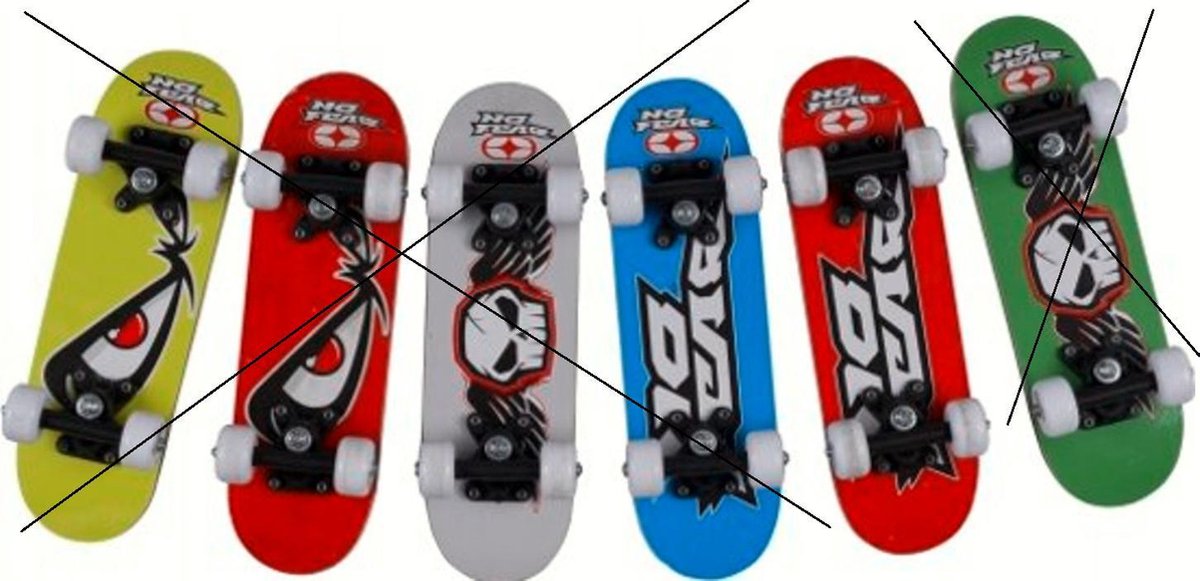 No Fear Skateboard Tekst 120 X 127 X 430 Mm ass.