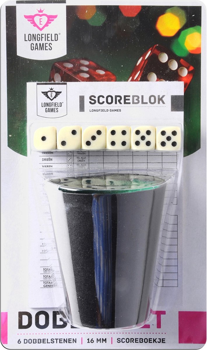 Dobbelset - dobbelbeker - dobbelstenen - yahtzee