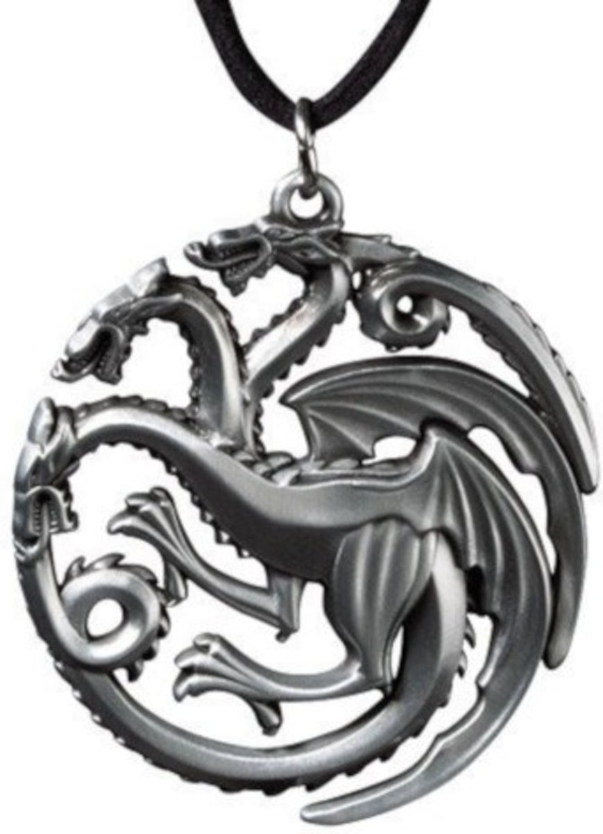 Noble Collection Hanger Game Of Thrones: Targaryen Pendant 4 Cm Zilver