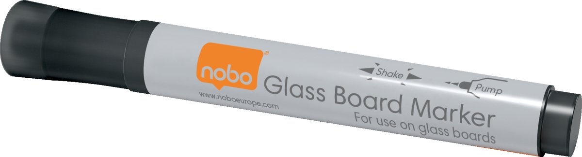 VILTSTIFT NOBO GLASBORD ZWART
