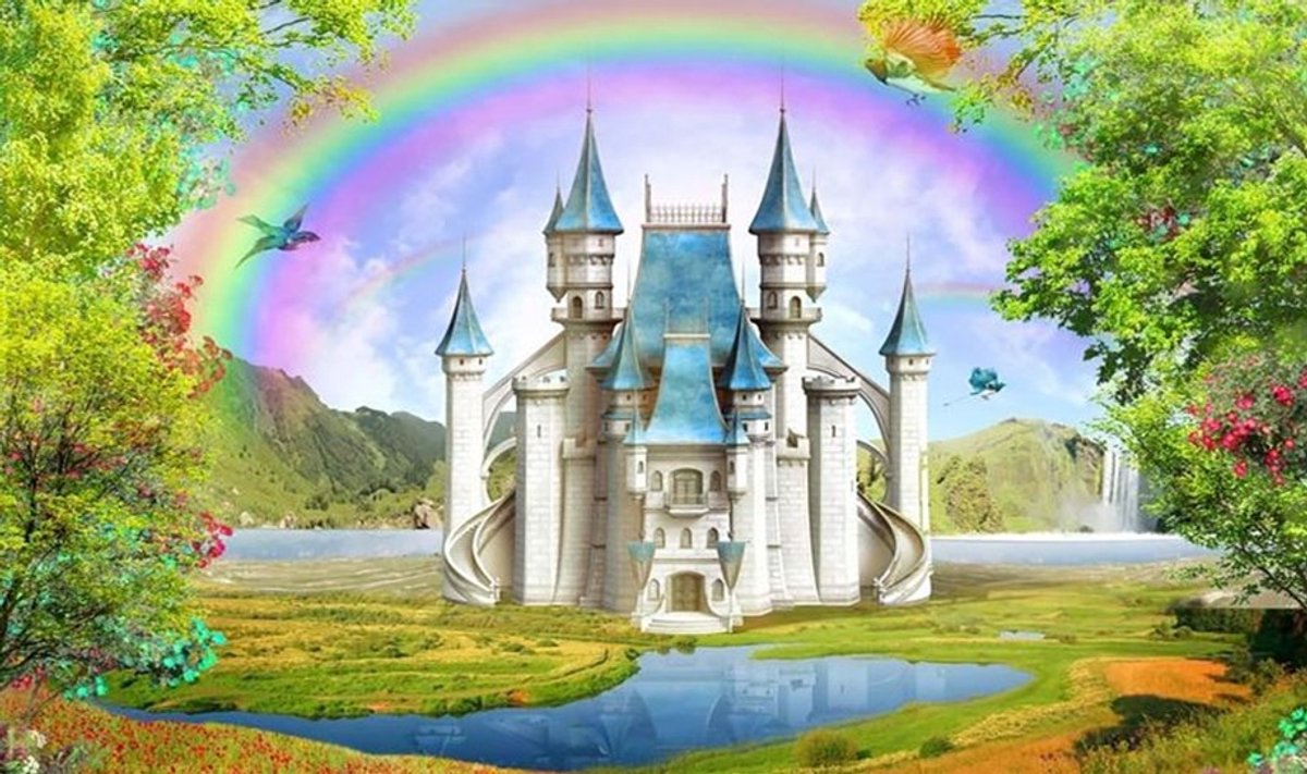 Diamond Painting Volwassenen - Diamond Painting Kinderen - Diamond Painting Pakket Volledig - Kasteel - Canvas - 30x20cm - Painting 25x15cm