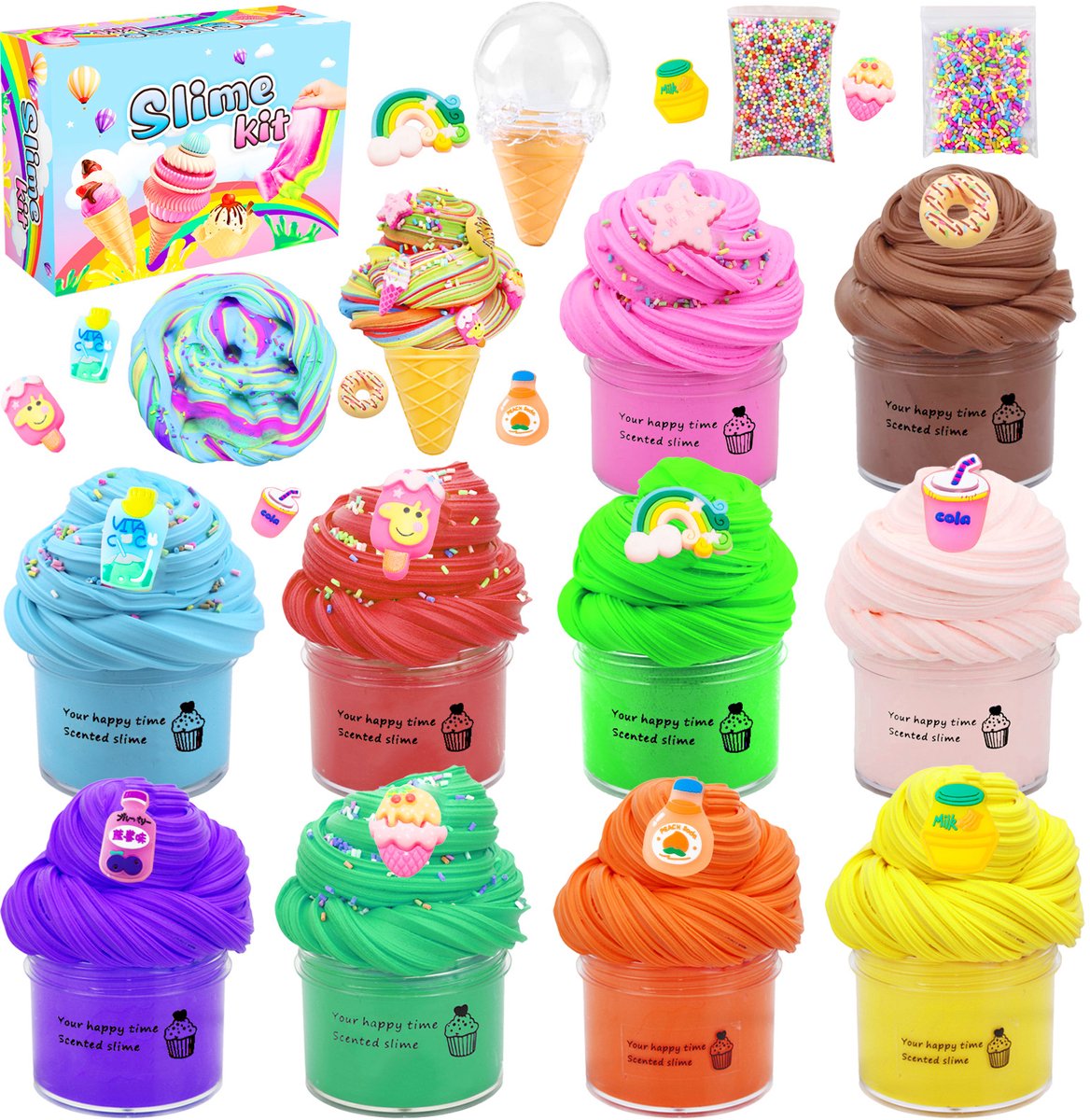 Speelslijm - Slime - Putty - 50 ml - 10 Stuks