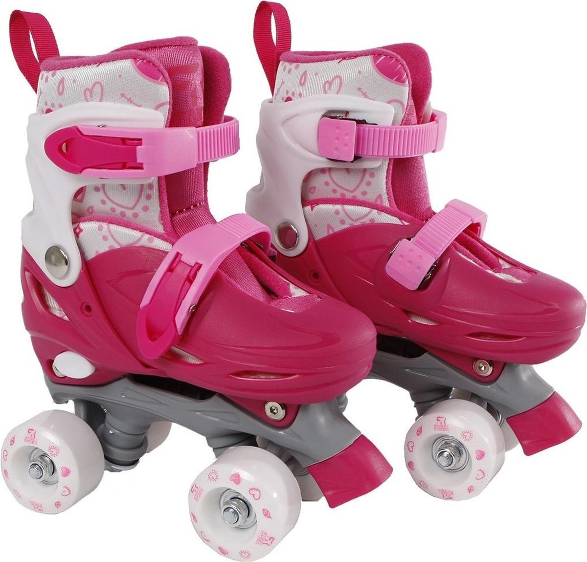 Rolschaatsen Street Rider roze/grijs maat 31-34