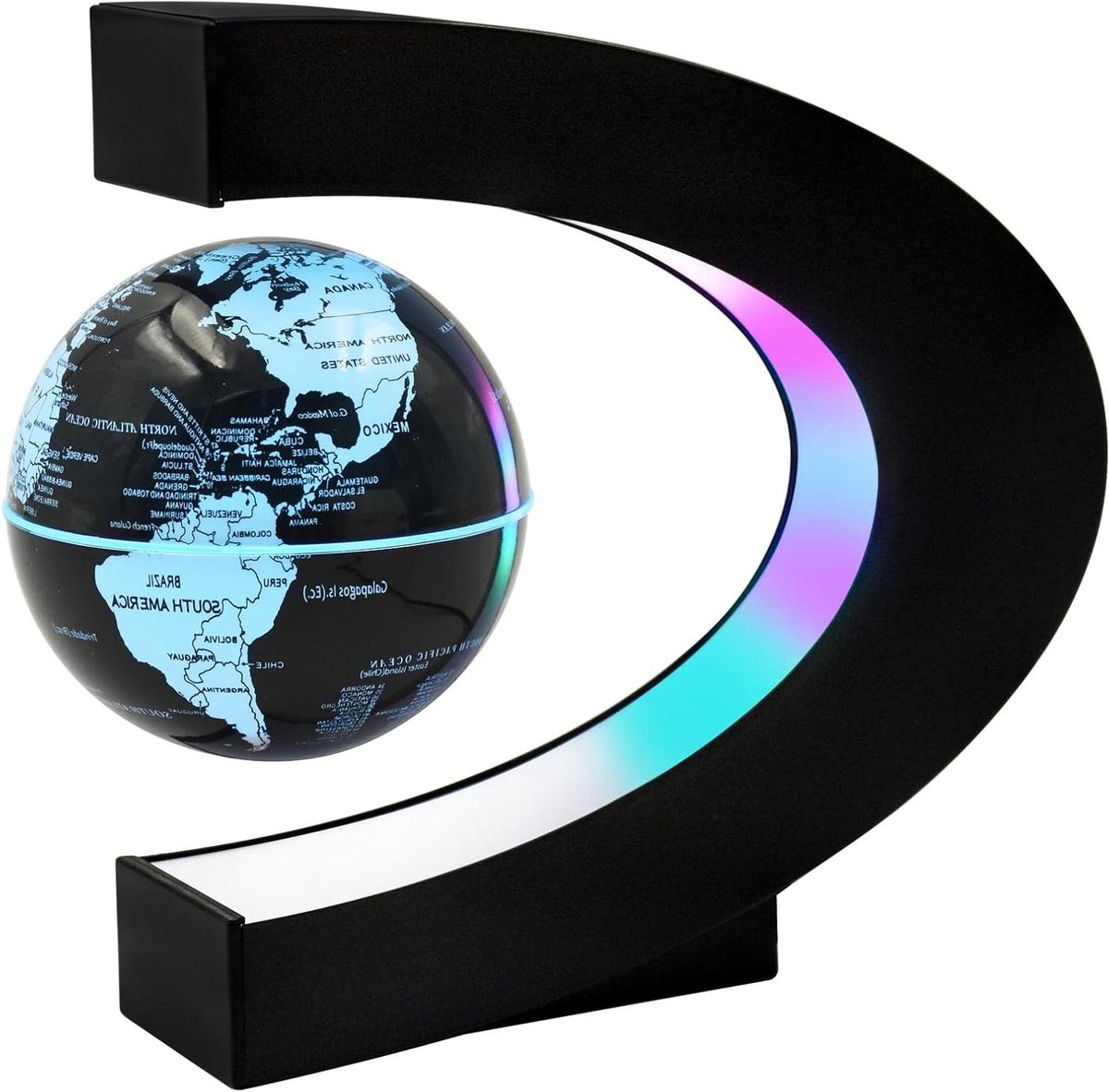 Nordivar - Drijvende wereldbol met lichten en magnetische levitatie - Bureau decoratie en verjaardagscadeau