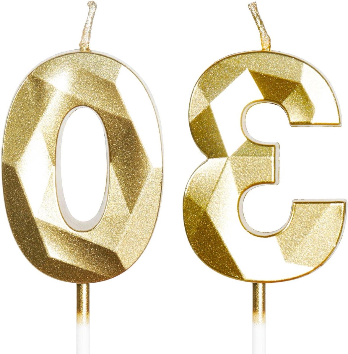 Nordivar - Gouden nummer 30 kaarsen voor 30e verjaardag en bruiloft viering