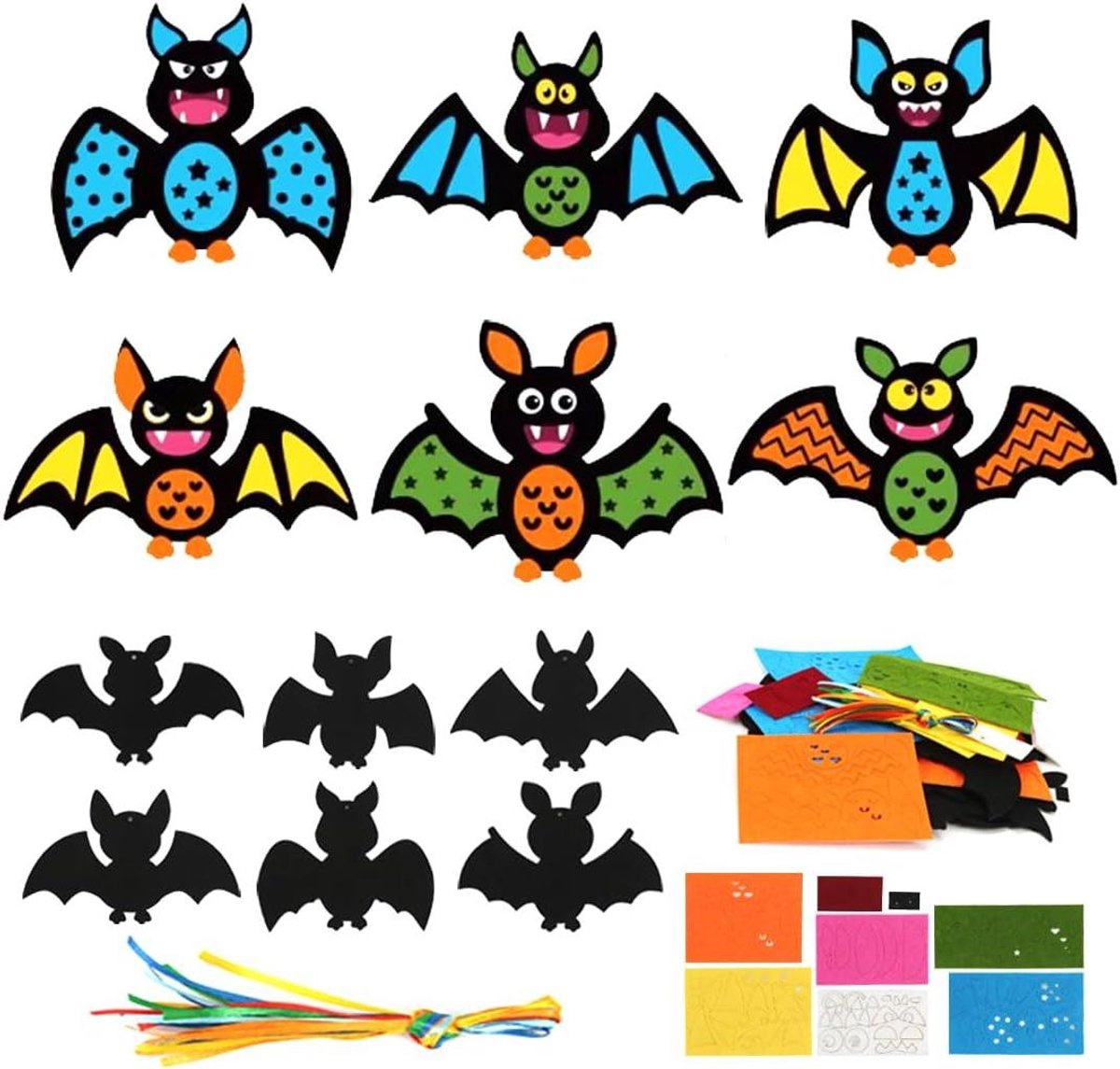 Nordivar - Knutselset voor vleermuizen, educatief speelgoed voor kinderen, 12 stuks