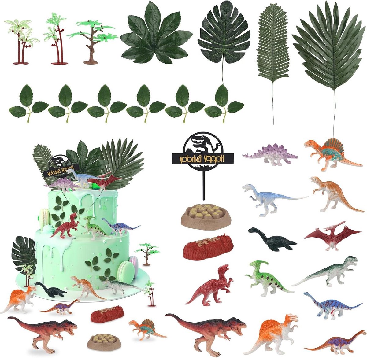 Nordivar ® 16-delige Hangende Verjaardagsdecoraties - Happy Birthday Banner met Honingraatballen en Wervels - Feestelijke Cirkel-Stippenslinger