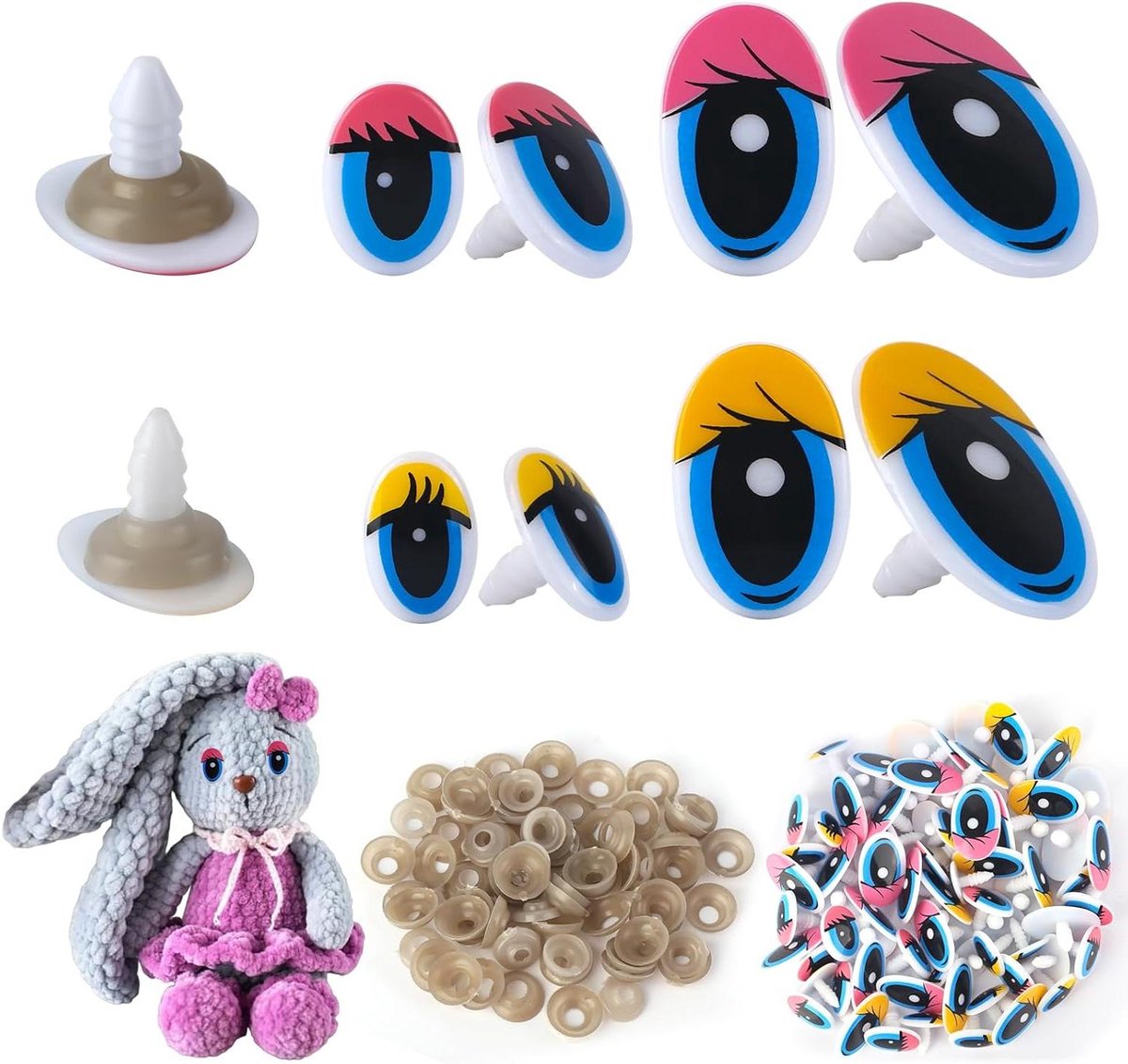 Nordivar ® Elastische riem zonder gesp voor dames en heren - 5 stuks - zwart, wit, grijs