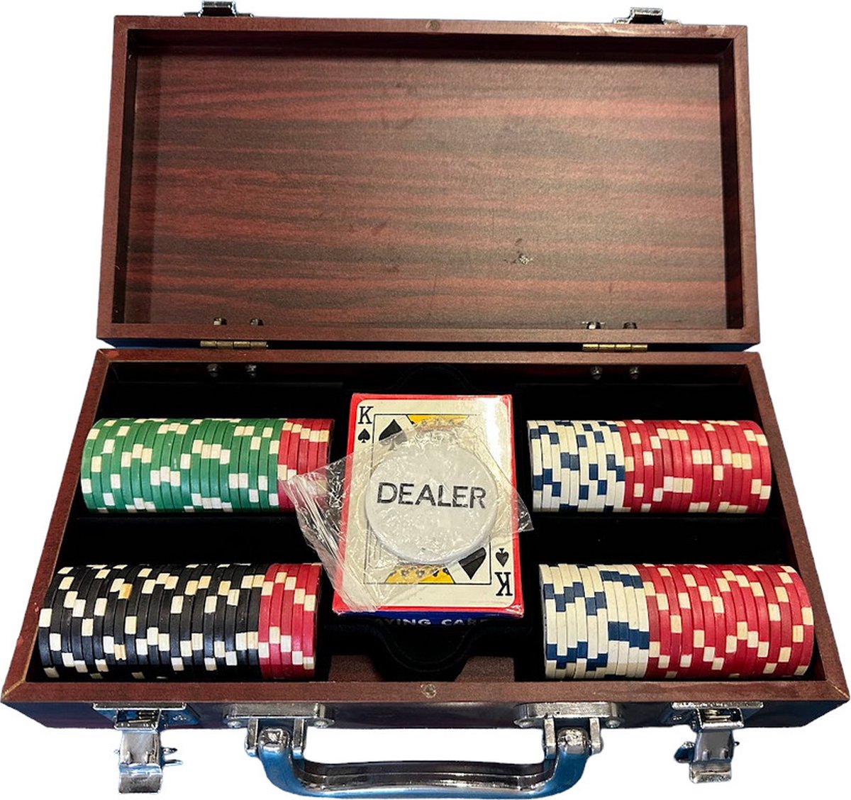 NORTH Pokerset Mahony Look Koffer 100 Chips