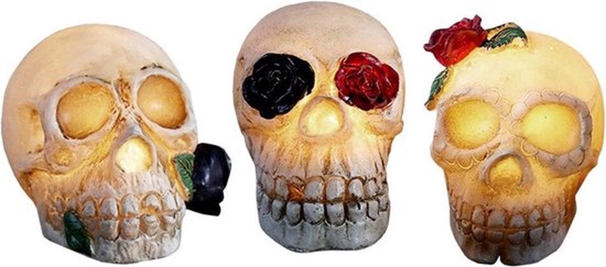 3x Schedellantaarns, Decoratie - Halloween