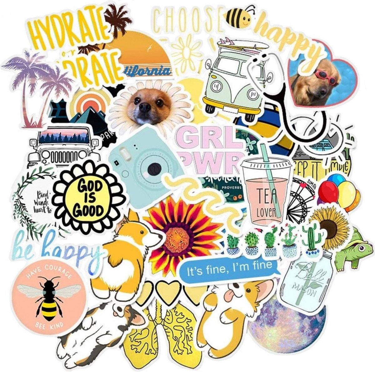 50x Stickers en Decals - VSCO No. 1