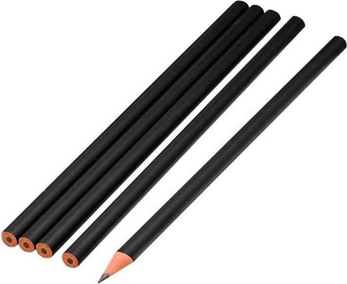 5x Ongeslepen Potloden - Zwart