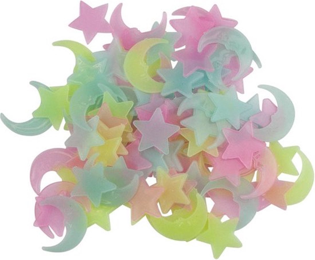 Glow in the Dark Decoraties - Manen en Sterren