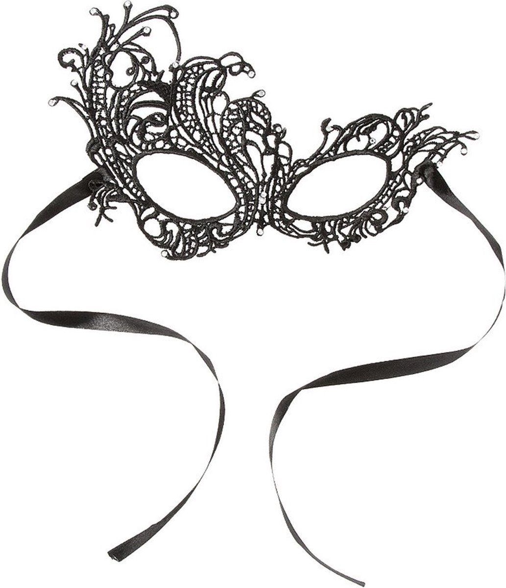Lace Masquerade Mask - Zwart