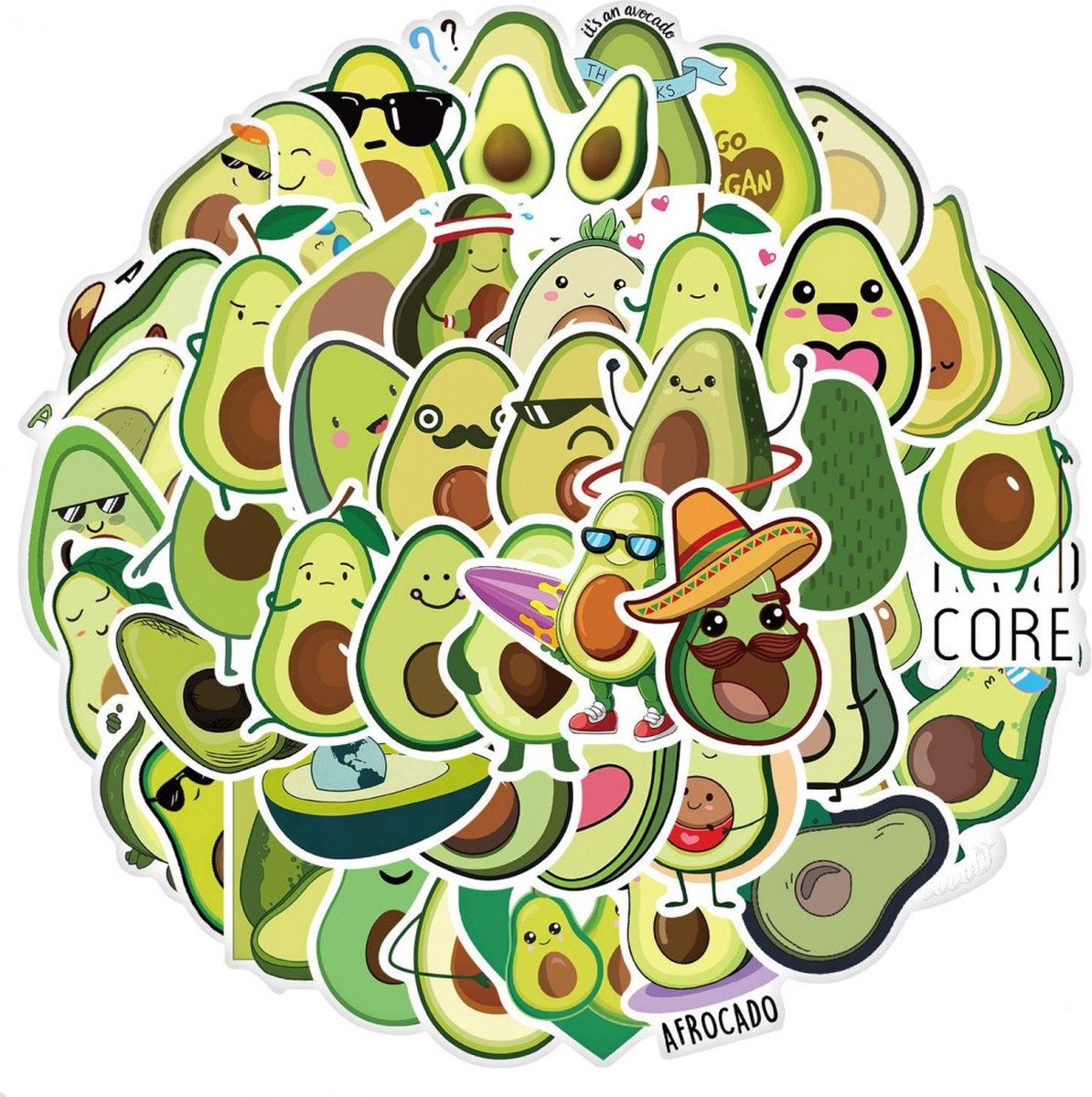 Pakje Stickers - Avocado