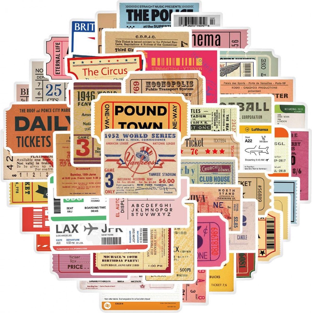 Pakje Stickers - Kaartjes