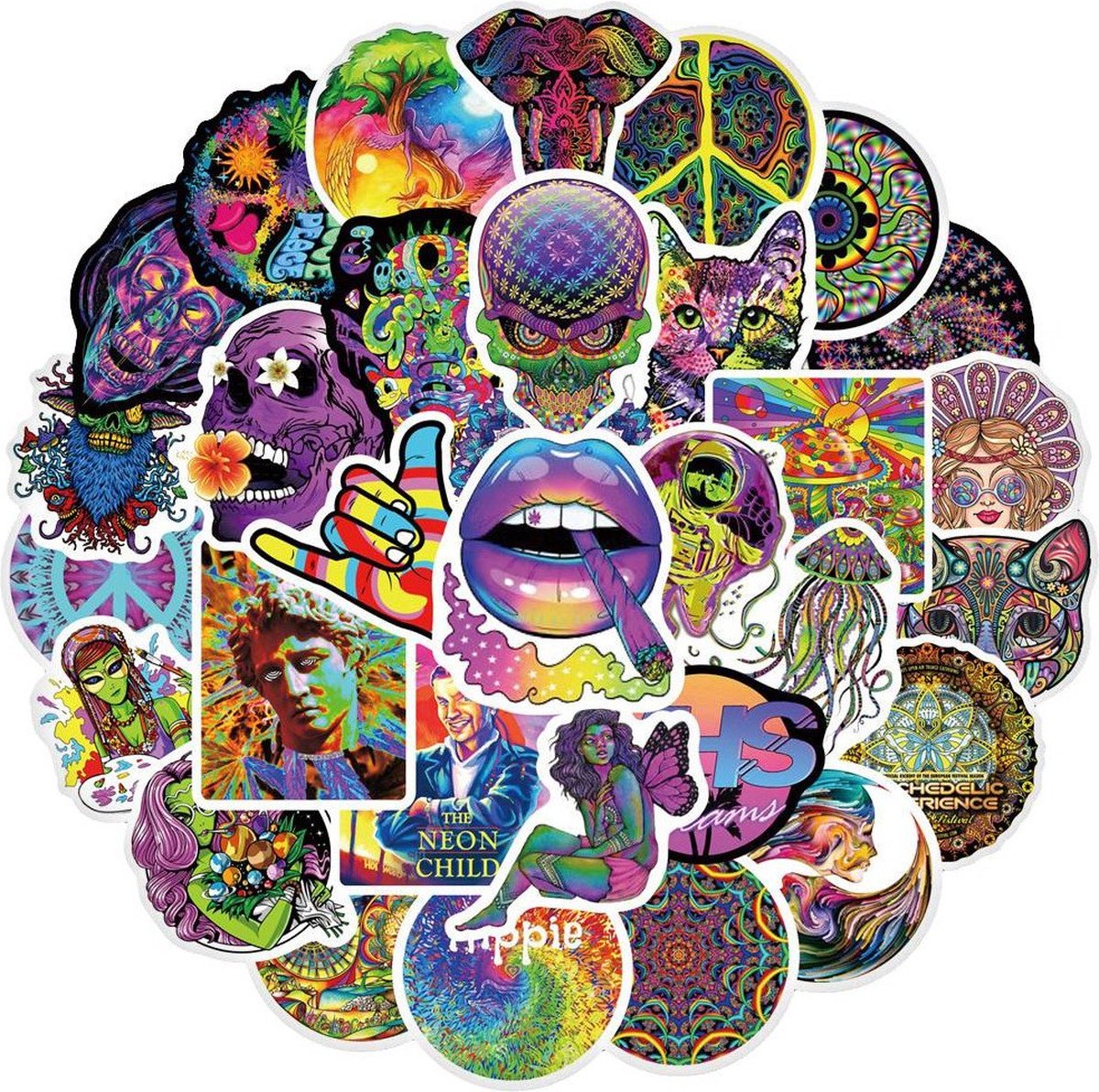 Pakje Stickers - Psychedelic