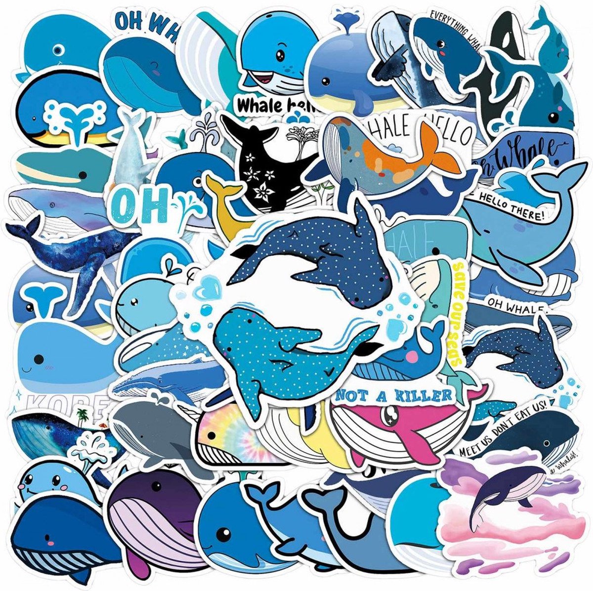 Pakje Stickers - Walvissen