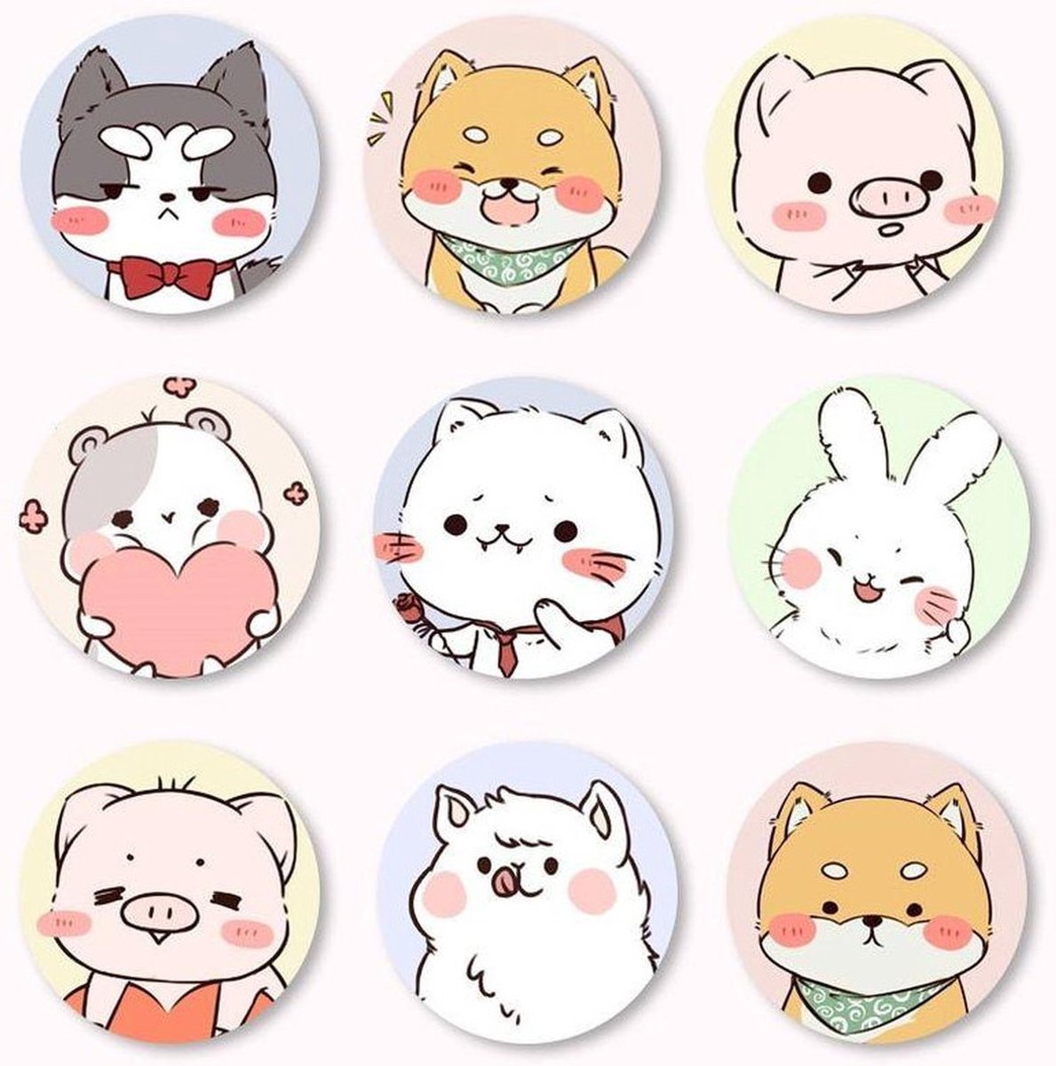 Ronde Patches - Dierenpatronen - 120 st