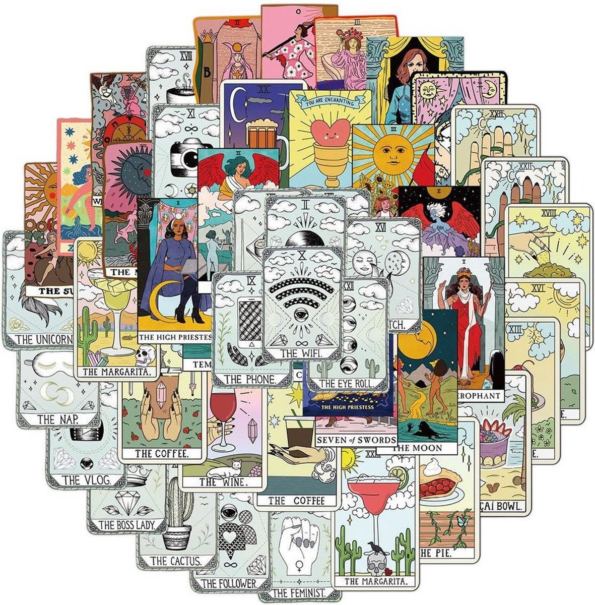 Stickers - Tarot - retro - 50 st