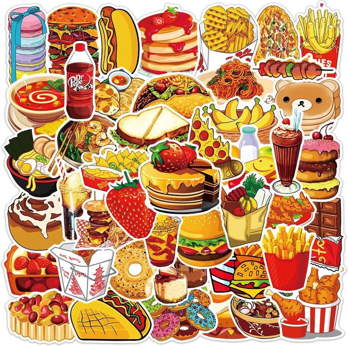 Stickers - dishes - 50 pcs