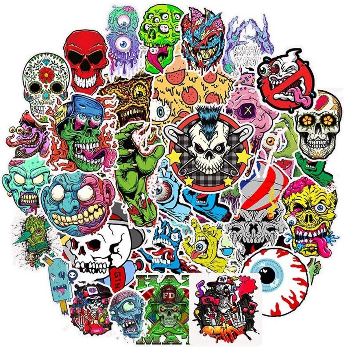 Stickers - horror - zombies - 50 st