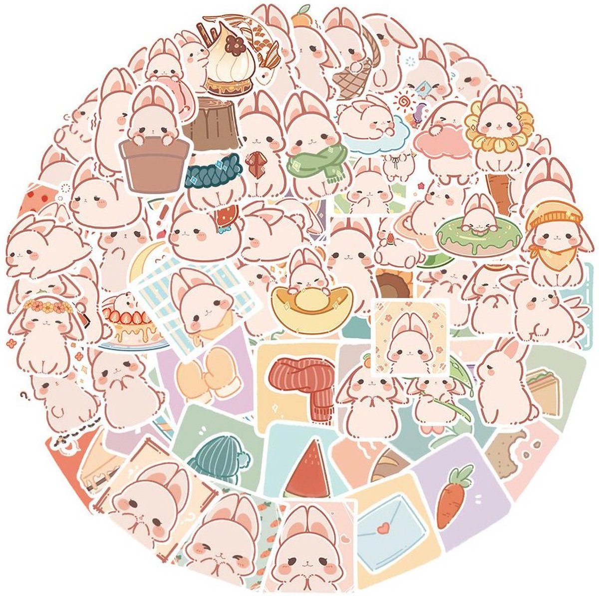 Stickers - schattige dieren - 50 st