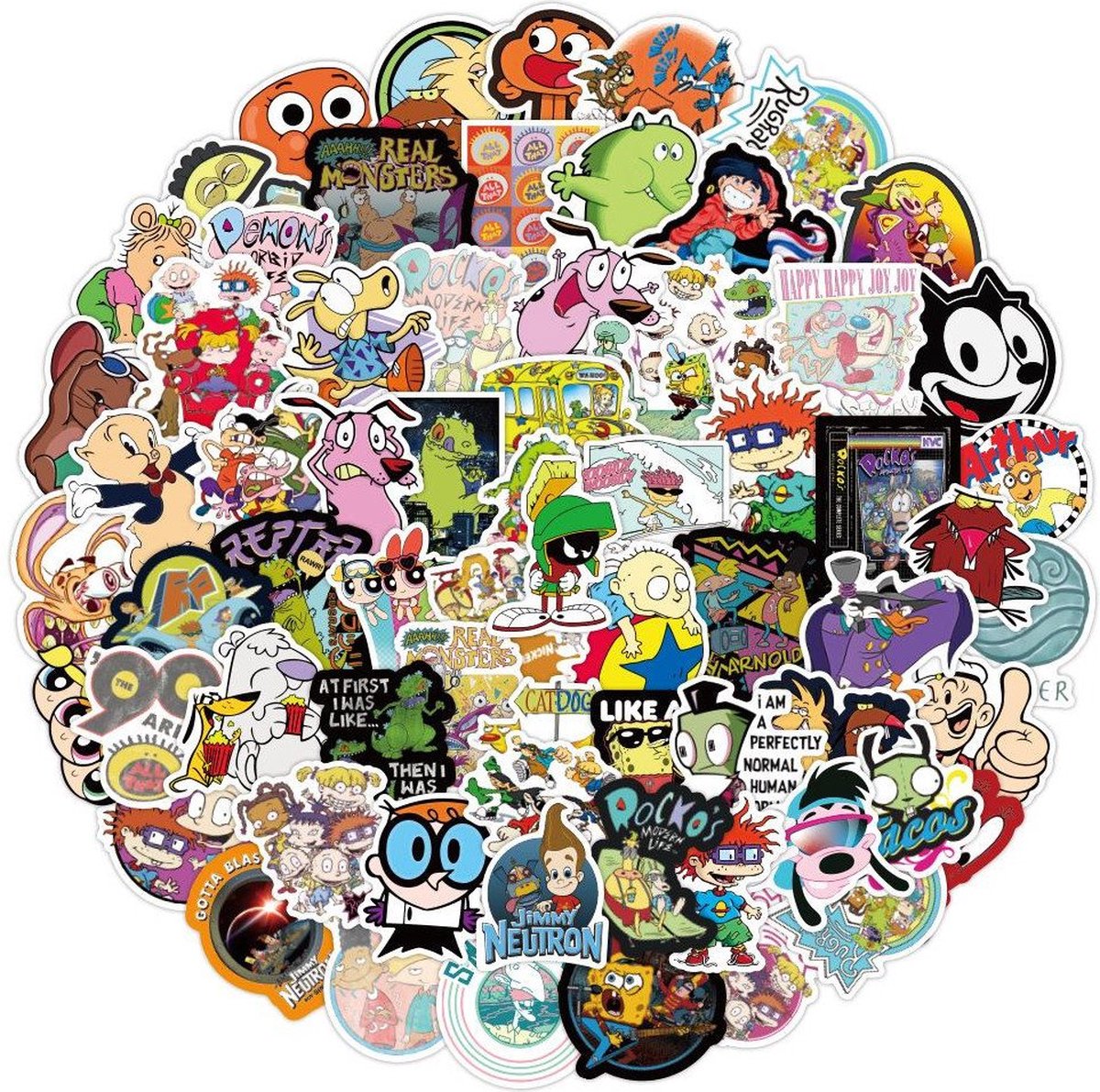 Stickers jaren 90 - 50 st