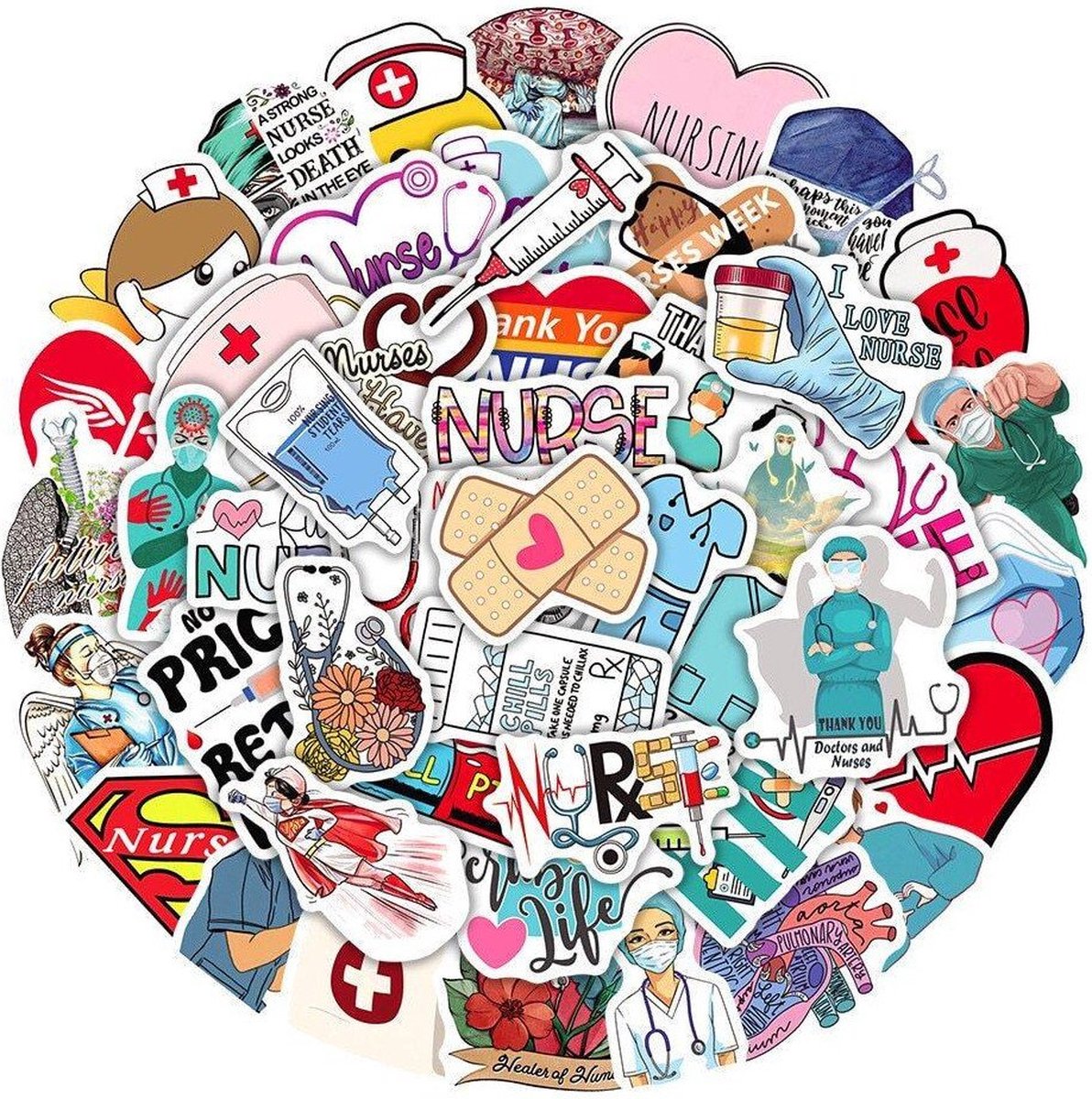 Stickers verpleegsters - 50 st