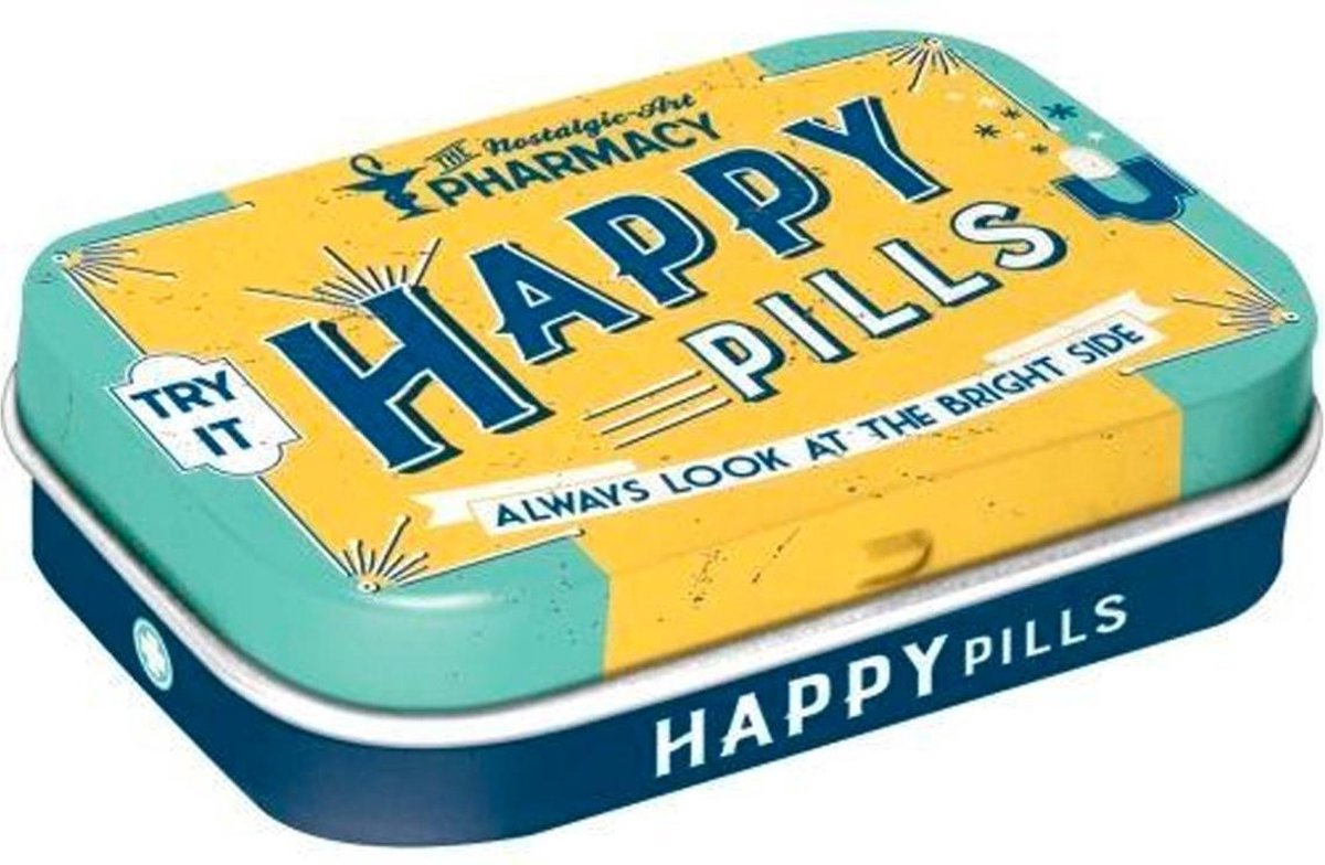 Happy Pills Pepermunt Doosje Inclusief Mints