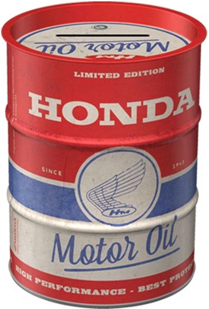 Spaar Blik Oilbarrel Honda MC Motor Oil