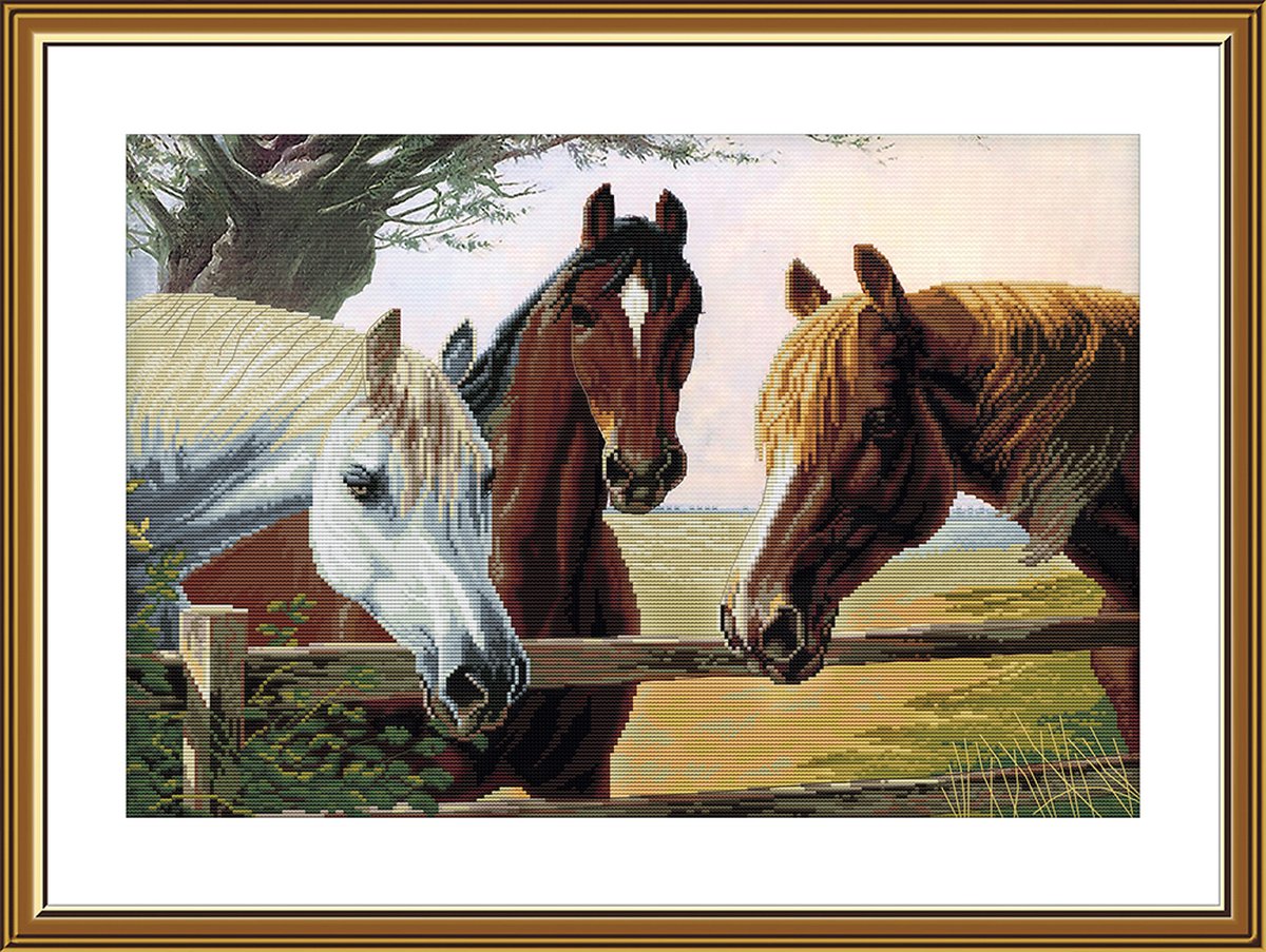 Borduurpakket Nova Sloboda - A loyal friend - Een Loyale Vriend (bedrukte achtergrond)