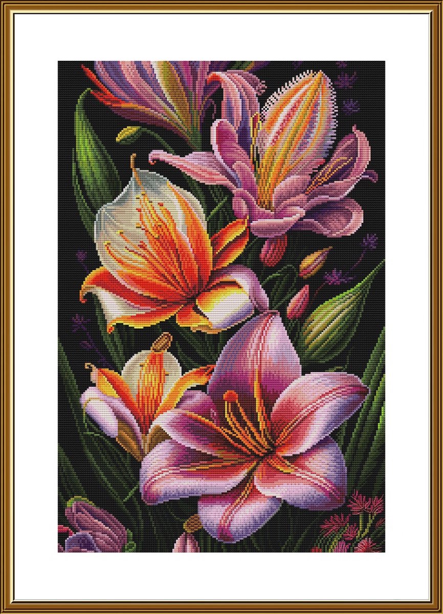 Borduurpakket Nova Sloboda - Flower rhapsody - Bloemen Rapsodie