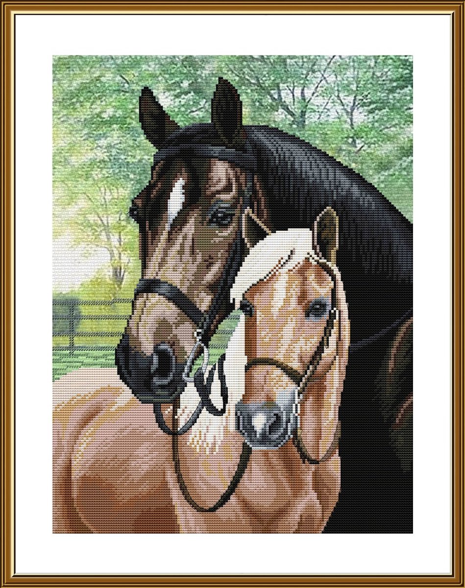 Borduurpakket Nova Sloboda - In Love - Verliefd (bedrukte achtergrond) 14 count