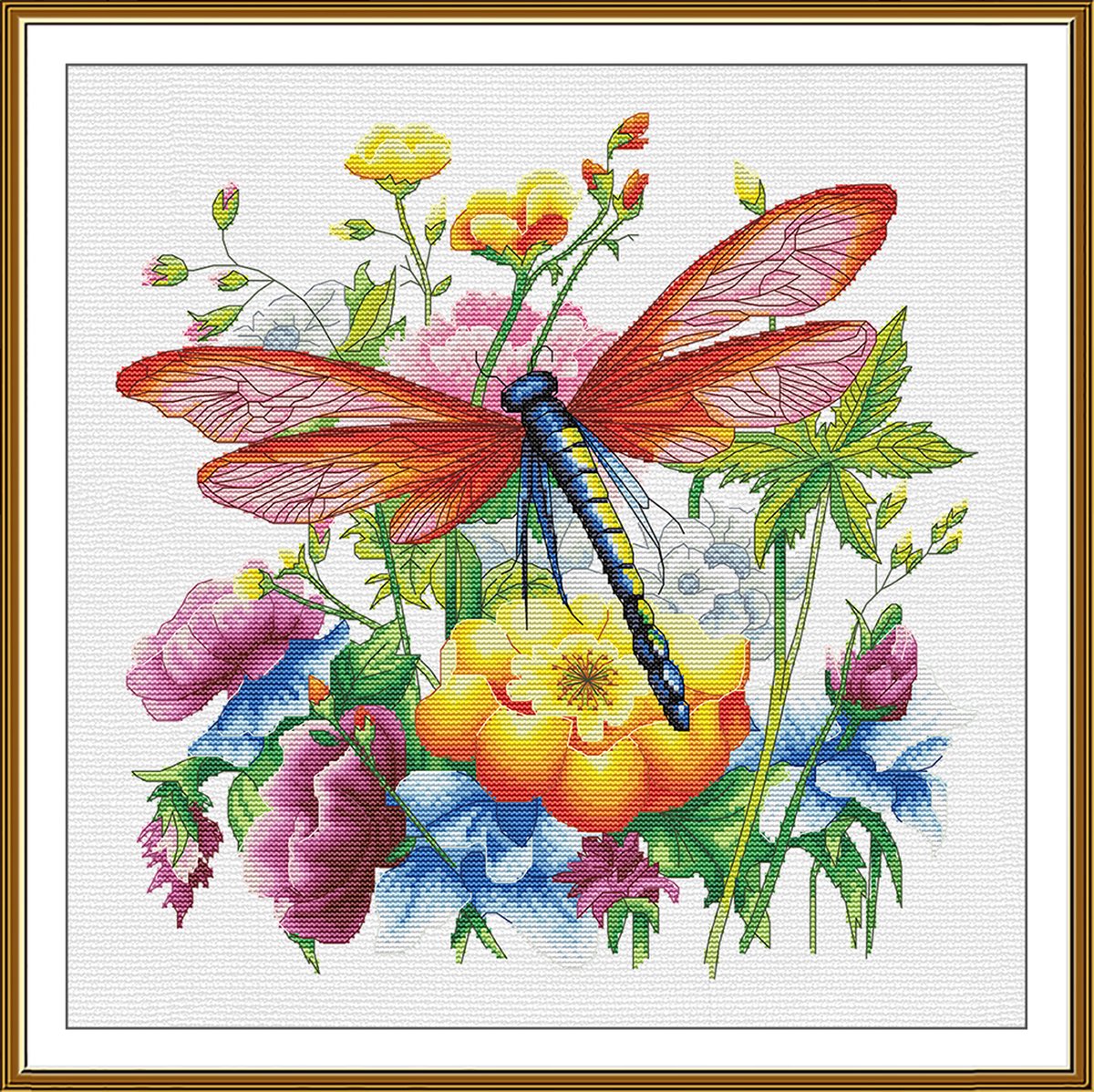 Borduurpakket Nova Sloboda - Multicolored dragonfly - Gekleurde Libelle