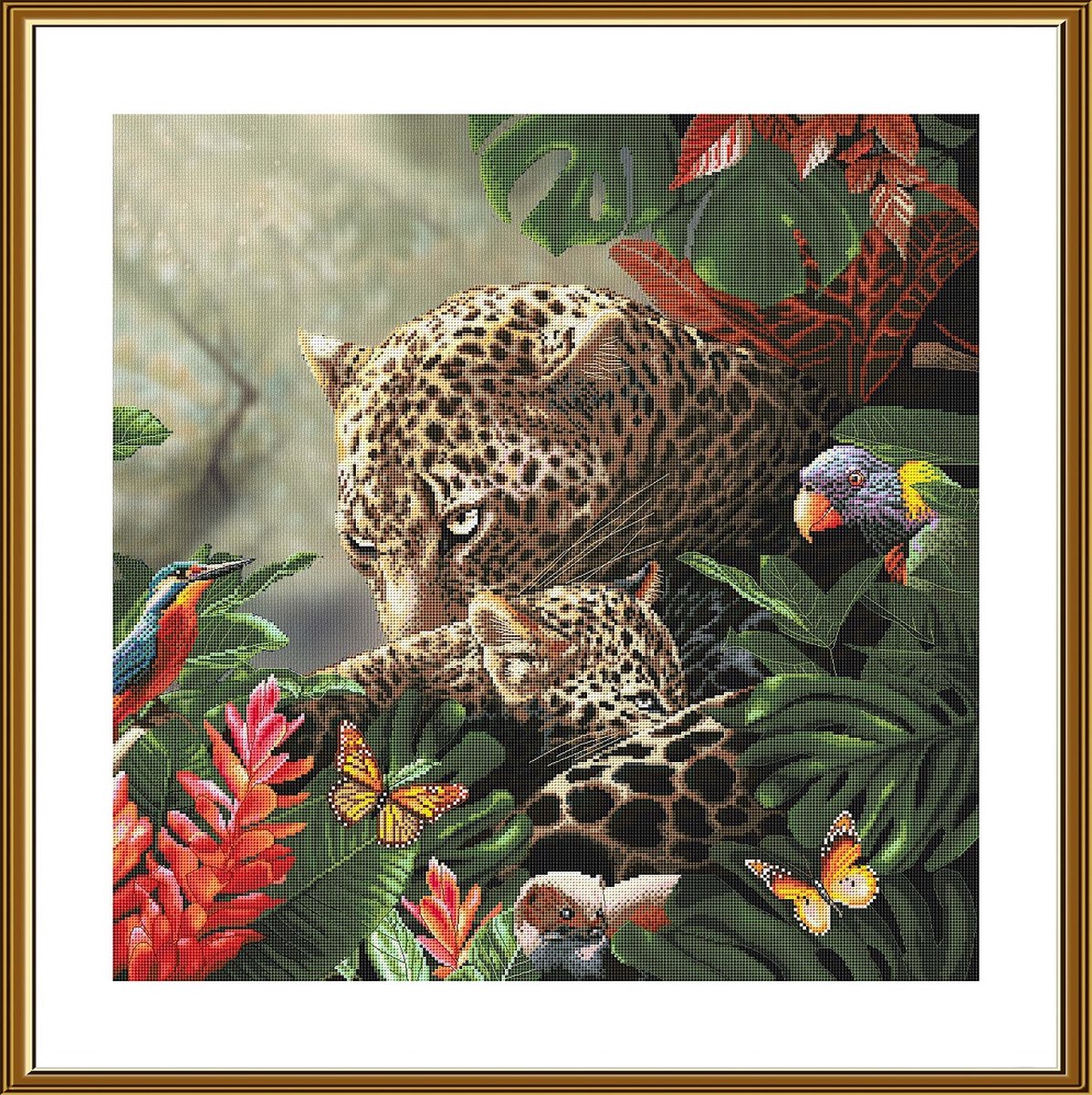 Borduurpakket Nova Sloboda - The Light of a Sun - Het licht van een Zon - bewerkte achtergrond