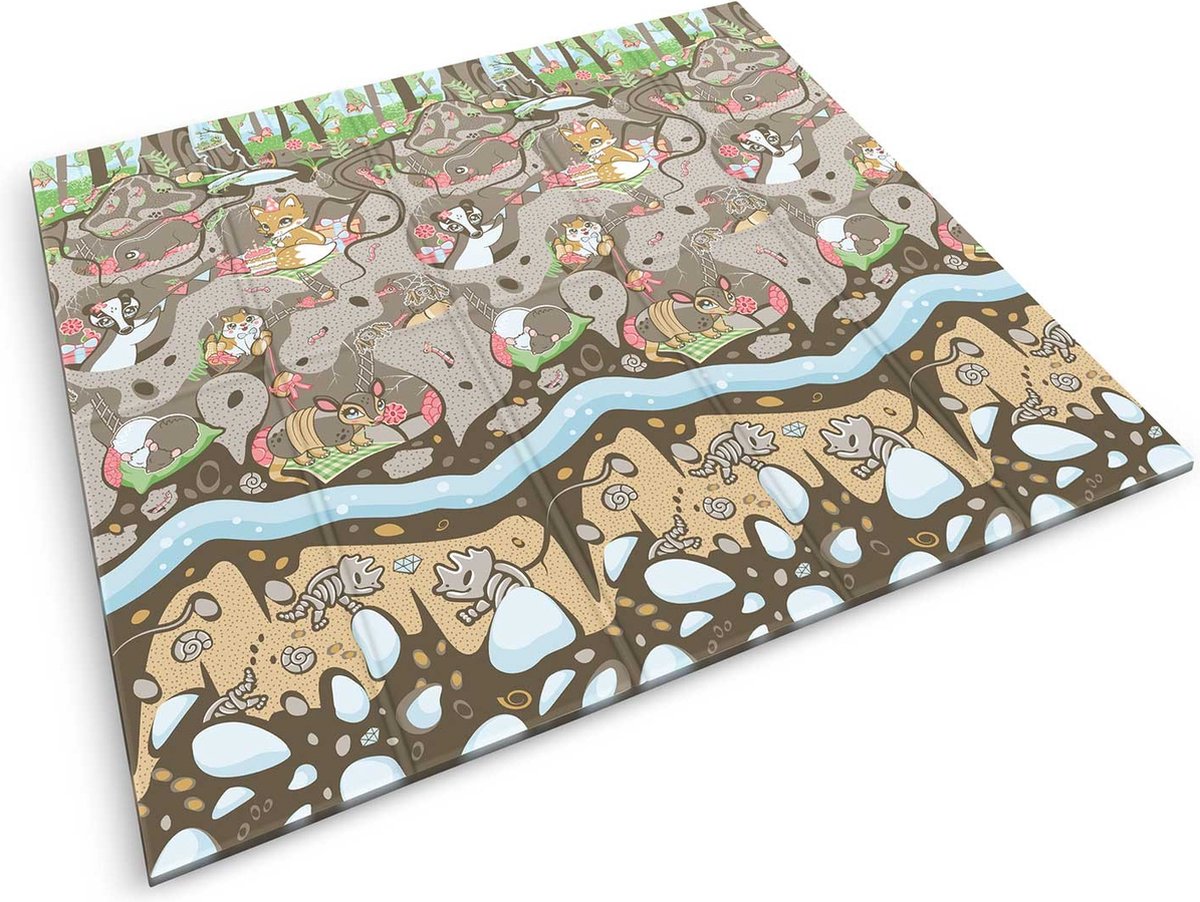 Opvouwbare schuimmat 200 x 180 x 1 cm Nukido NK-340 oceaanland