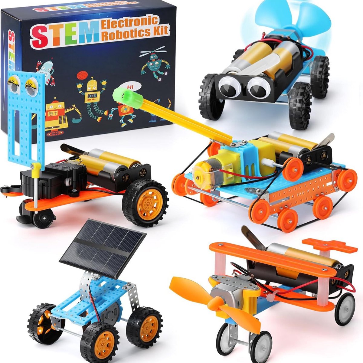STEM-kits voor kinderen - Knutselspeelgoed - Cadeaus voor jongens van 6, 7 en 8 jaar - Verjaardagscadeau-ideeën voor jongens - STEM-speelgoed - Robotica- en wetenschapskits - Activiteiten - Robot bouwen - Leeftijd 6+