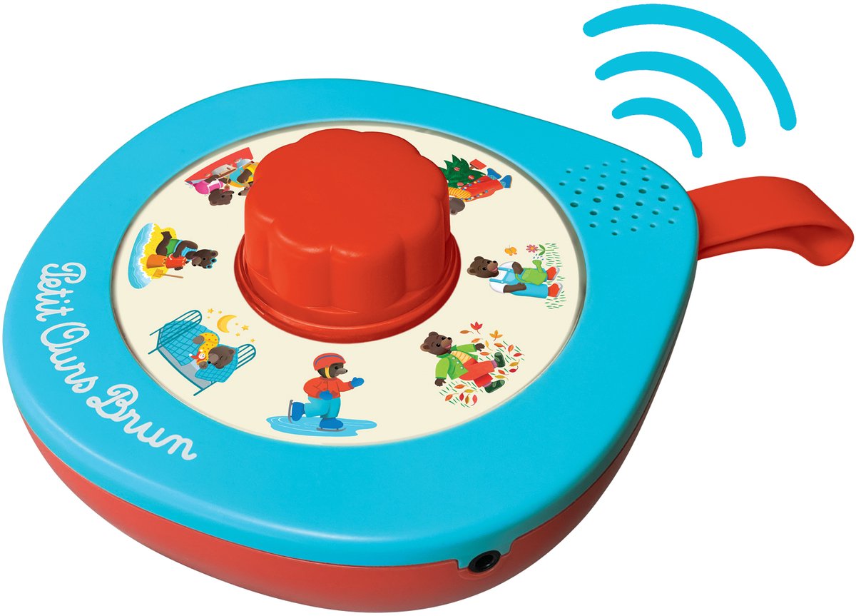 Petit Ours Brun Audio-Speler - 8 Luisterverhaaltjes in het Frans – Voor Peuters vanaf 1 jaar – ODI® Audio-Speelgoed zonder Scherm – Frans Luisterboek-Speler / Verhalendoos / Storyteller – “Mon tout Premier Jouet à Écouter”