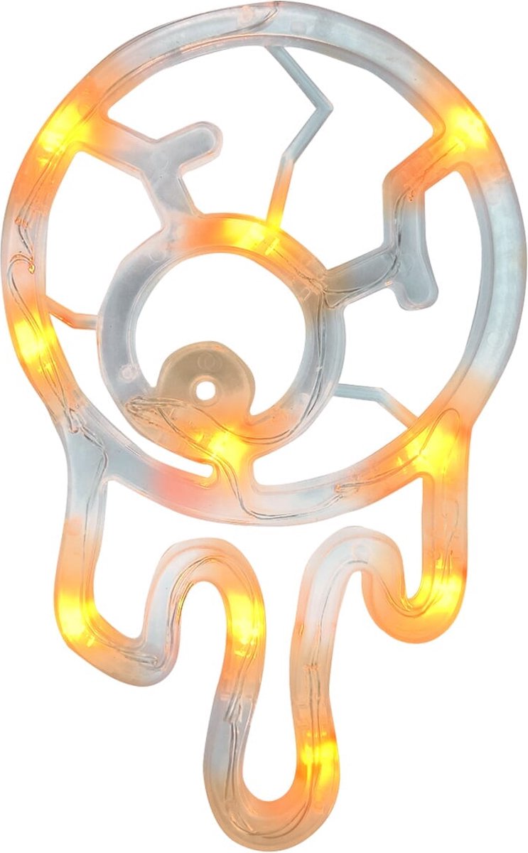 Halloween Verlichting Raam Mega Oogbal - 20 cm - Met Zuignap