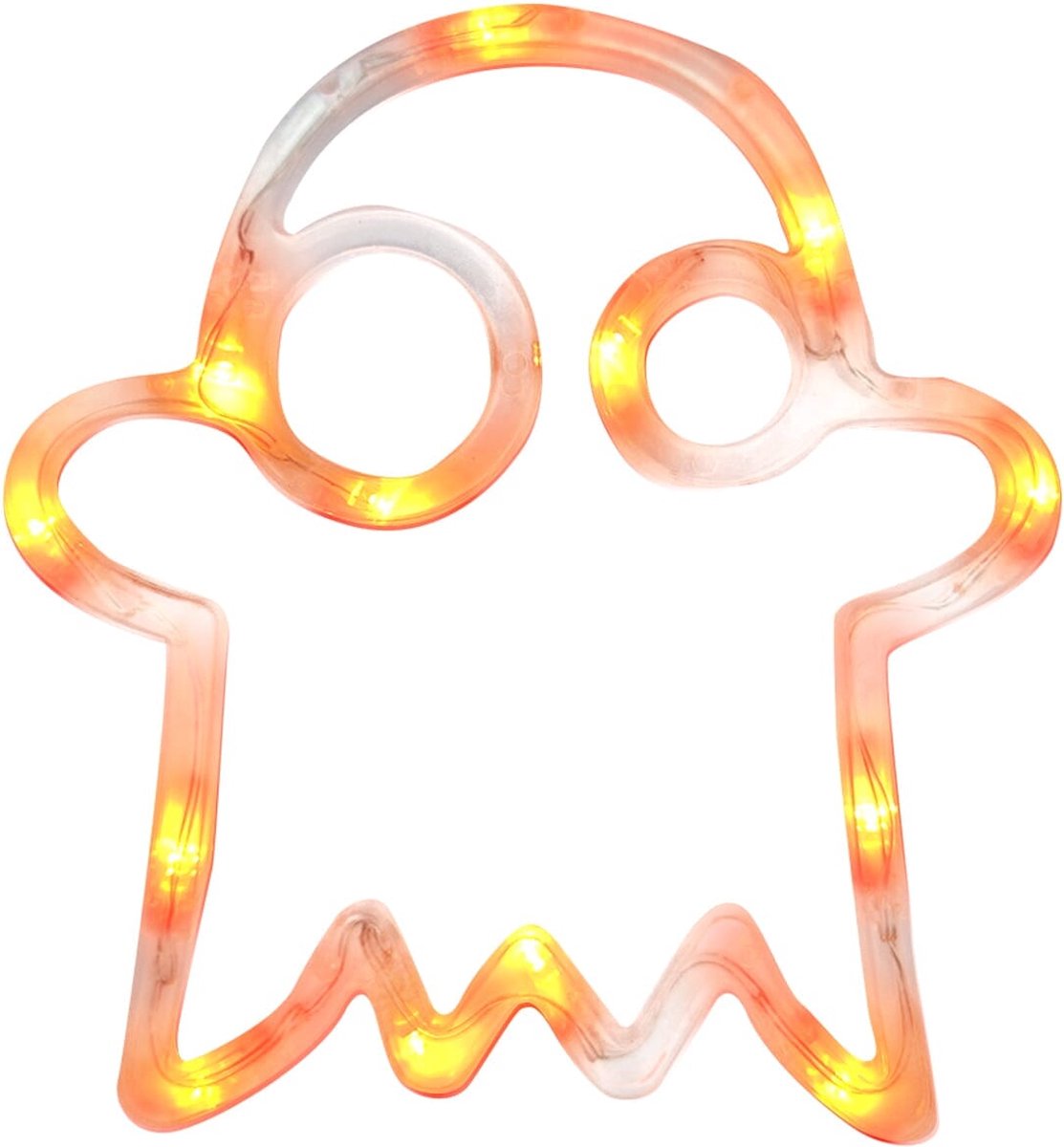 Halloween Verlichting Raam Mega Spook - 20 cm - Met Zuignap