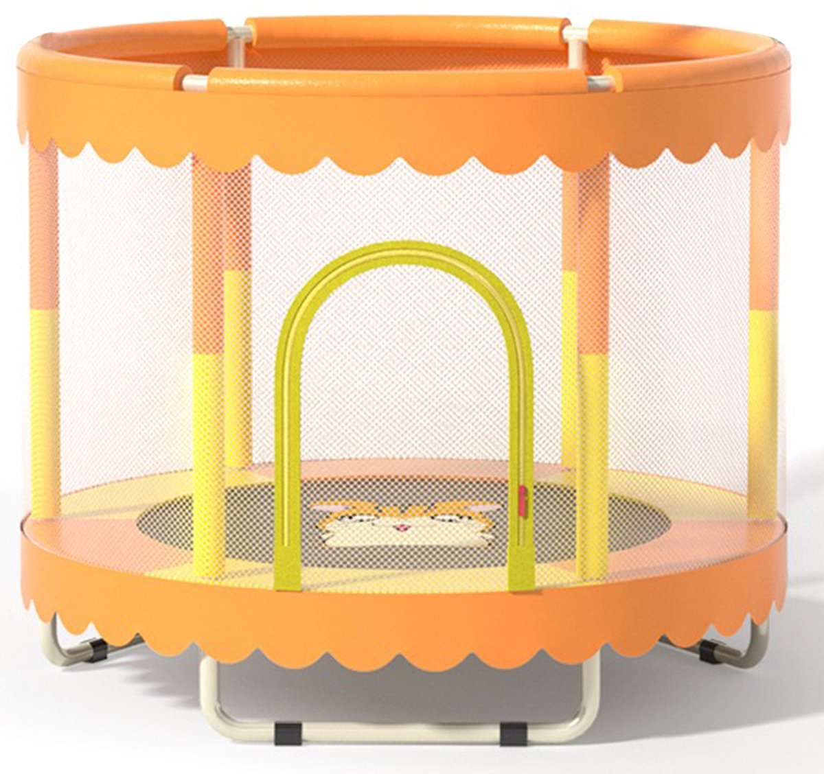 OFMOTRA Trampoline - Inclusief veiligheidsnet - Kinder Trampoline - Buitenspeelgoed - 150 cm - tot 100kg - Oranje