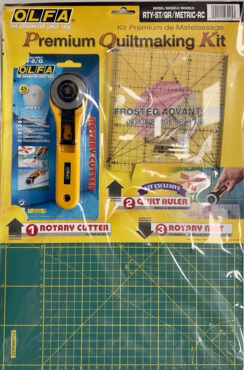 OLFA RTY-ST/QR/METRIC-RC Premium Quitmaking Kit Groen Centimeter Uitvoering